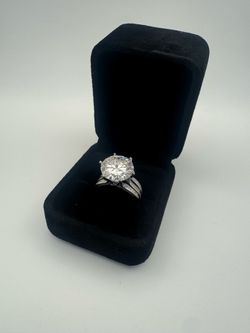 10 Ct Moissanite Engagement Ring | S925 Sterling Silver | Like Diamond