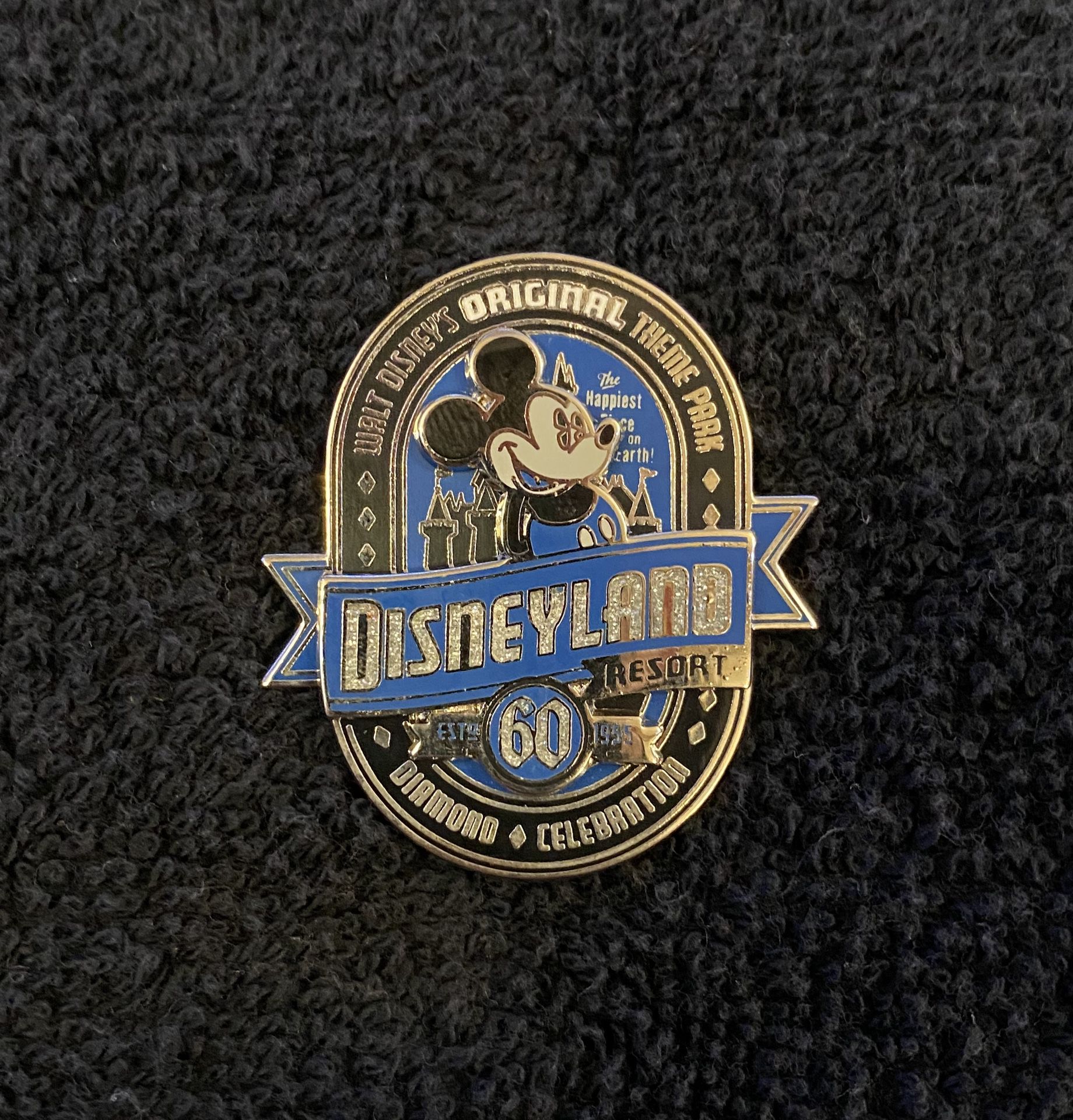 Disney Pin #206, Disneyland Resort, 60th Anniversary, Diamond Celebration Mickey Mouse