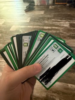 70 unused code cards