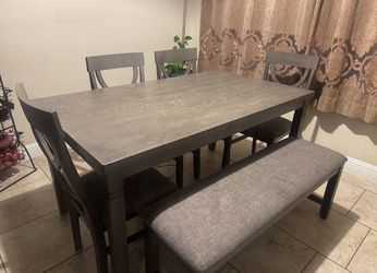 Grey dinning table set