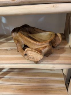 Hand-Carved Wooden Decorative Bowl
