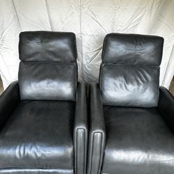 2 Gray Push Back Recliners (price Is for both)