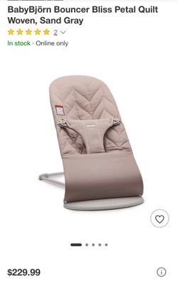 BabyBjörn Bouncer Bliss Petal Quilt Woven, Sand Gray
5 out of 5 stars