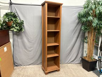 Light 5-Tier Carved Bookshelf