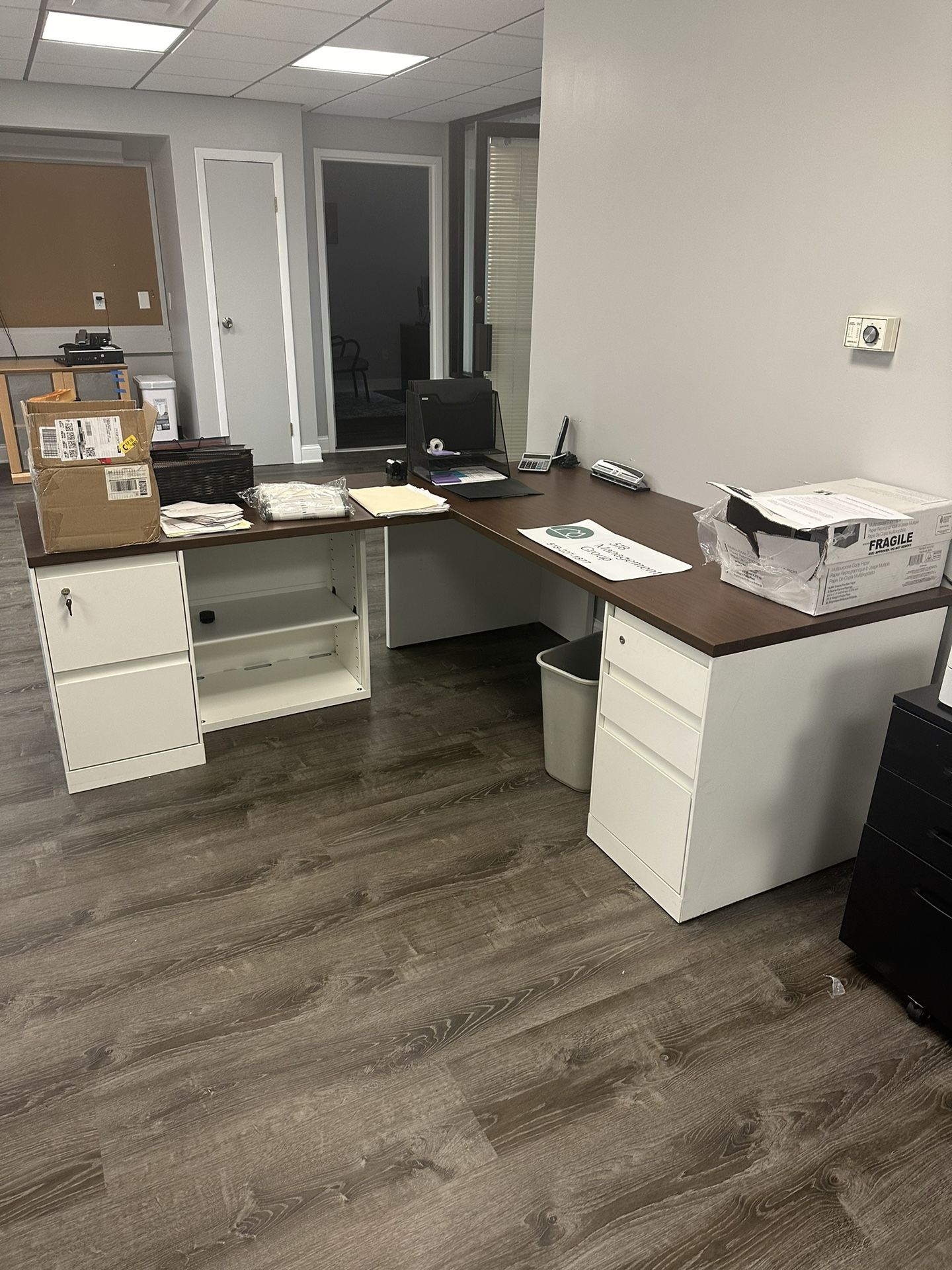 Large Gently Used Corner Office Desk