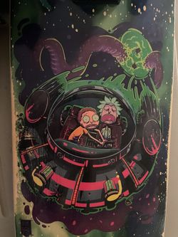 Custom Rick n Morty Skate Board