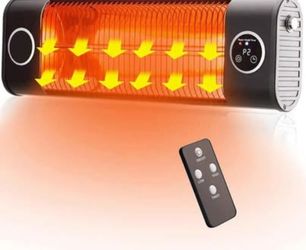 Outdoor Patio Heater,Wall Mounted Heater for Garage Backyard,Infrared Heater for Indoor Use,1500W El