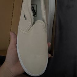 Vans Beige Suede Slip On 9.5