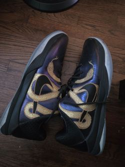 Nike Basketball Sneakers Purple Gold Snake