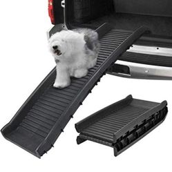 ZENY Bi-Fold Pet Ramp for Dog and Cat Ramp Great for Trunk Back Seat Ladder Step Car SUV