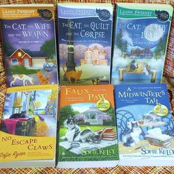 6 Cat Mystery Books Leann Sweeney Sofie Kelly 