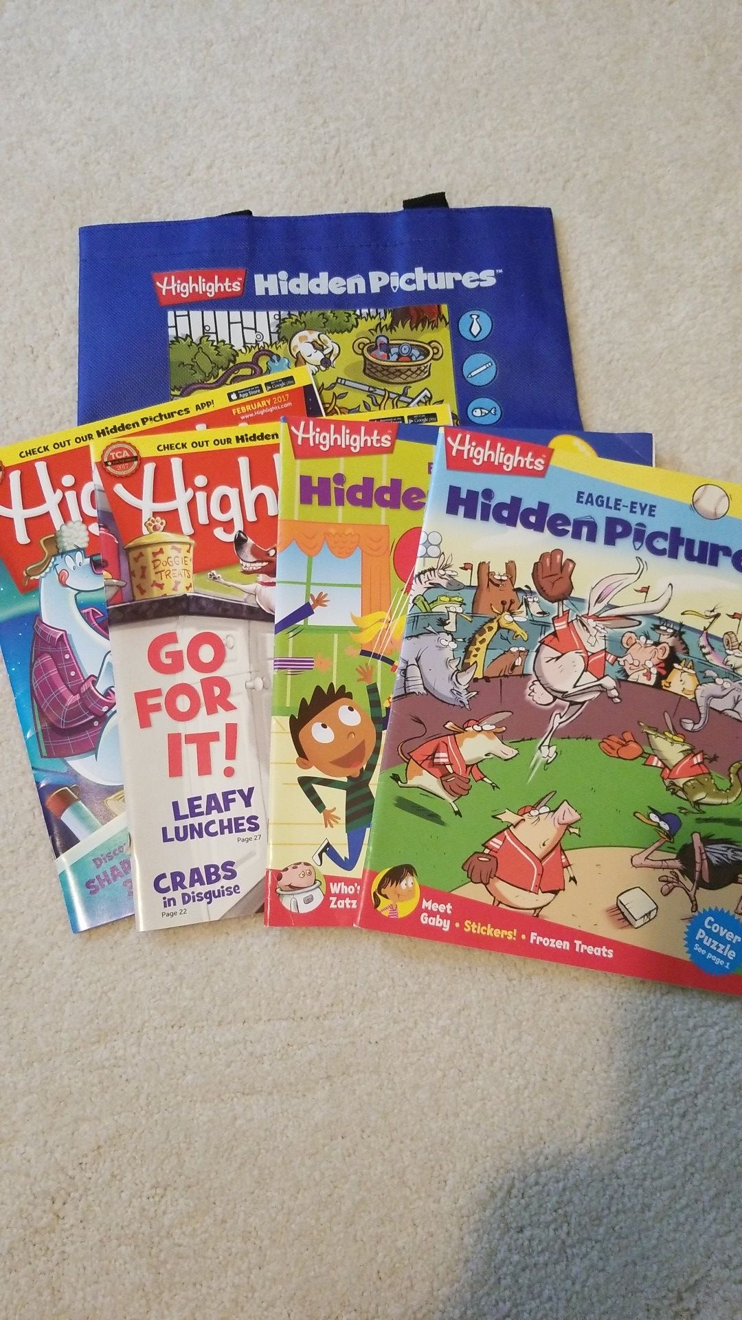 Highlights Hidden Picture Activity Books & Carrying Bag