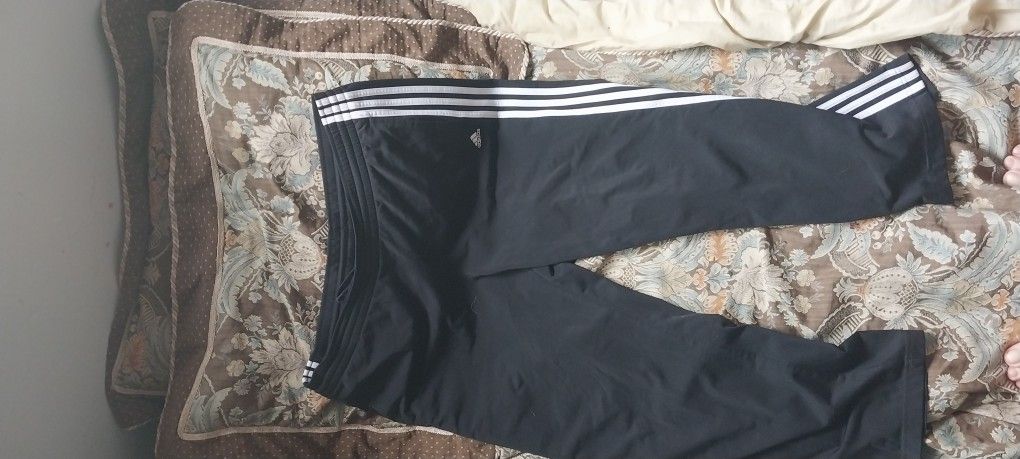 Size Medium Black Adidas Track Pants