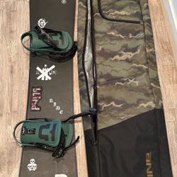 RIDE Algorithm 160W snowboard  w/ Union Force Bindings&bag