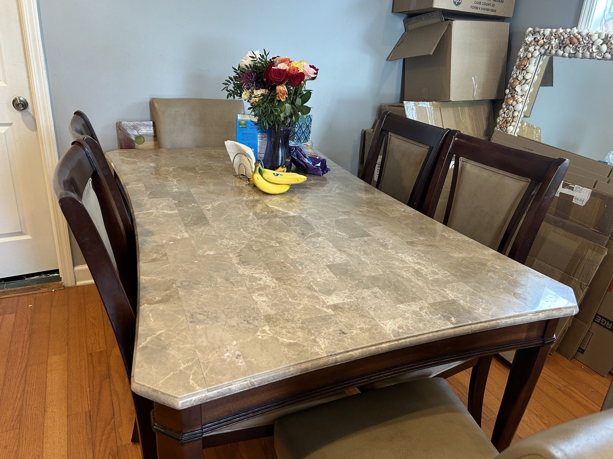 Moving Sale - Furniture Bed Room Set , Dining Table Set computer printer steamer heater home theater TV Dresser