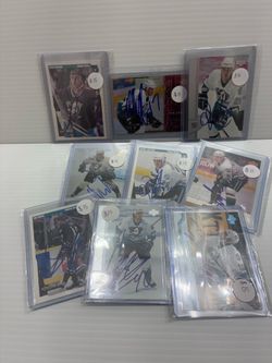 Hockey autographed cards