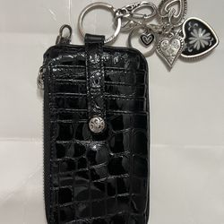 Brighton Croc Embossed Keychain Wallet