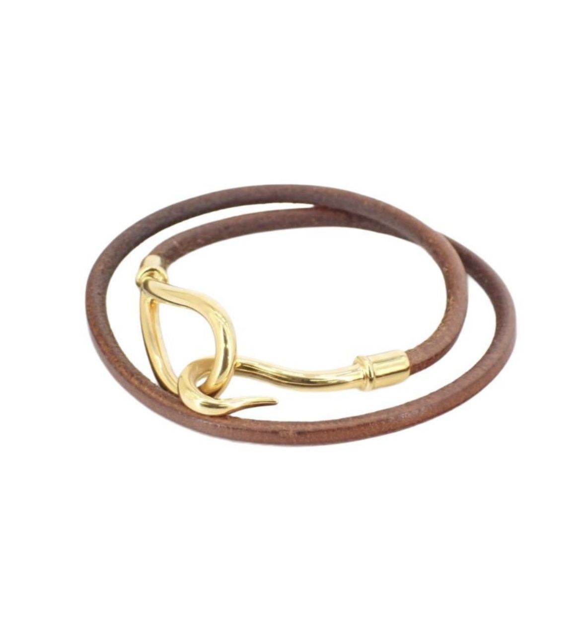 Brown Leather Hook bracelet