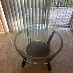 Round Glass Coffee Table 