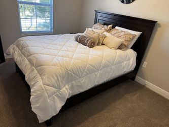 Queen Bed Frame With Boxspring And Mattress