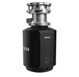 Moen Host Series 3/4 HP Batch Feed Garbage Disposal with Stop Controlled Grinding and Sound Reduction