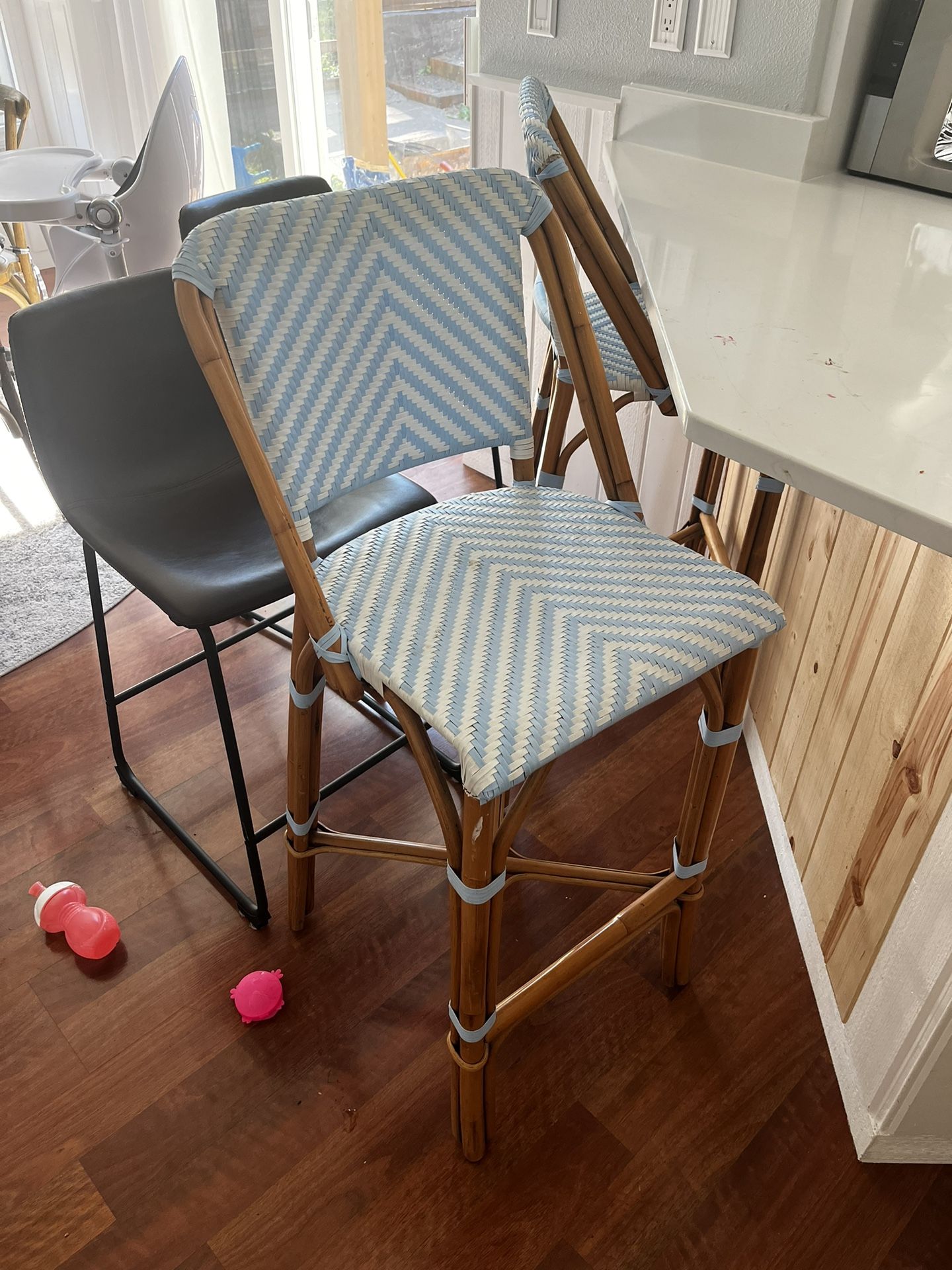 Rattan Weave Bar Stools