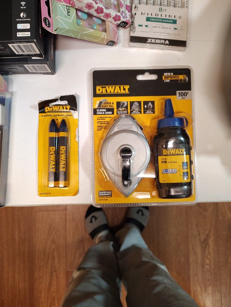 DeWalt Tools Chalk Reel And Blue Crayon