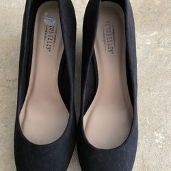 Black Suede Dress Shoes Size 7 1/2 Wide