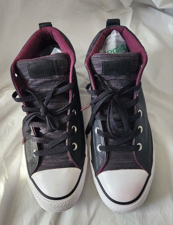 The Converse Size 11 Chuck Taylor All Star Street Mid Casual Sneakers