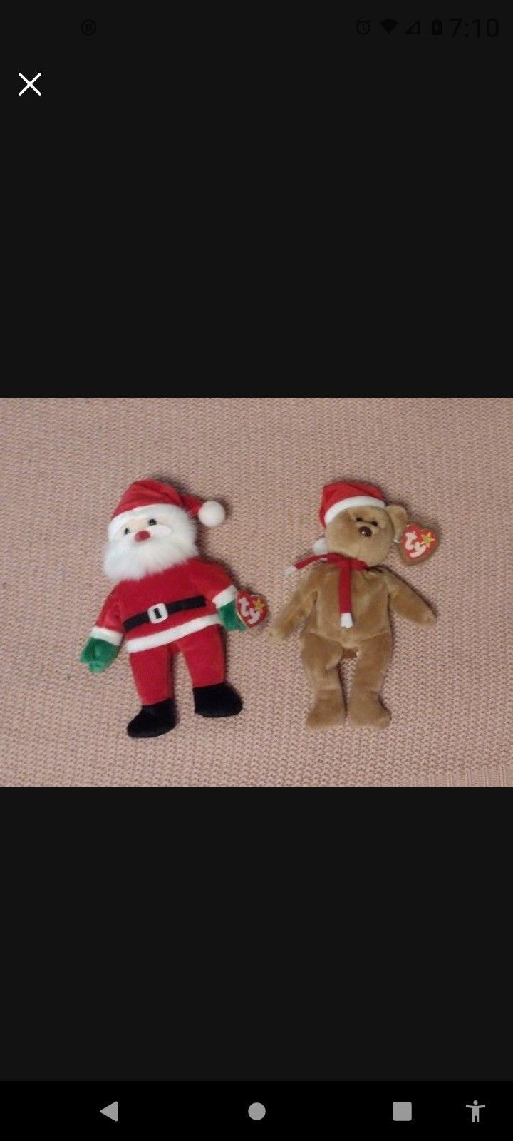 Collector Rare Retired 1998 Ty Beanie Baby Babies Santa and 1997 Holiday Teddy 🧸
