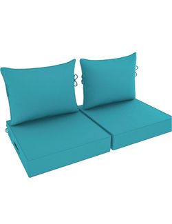 22''x24''Outdoor Deep Seat Cushions for Patio Furniture,Turquoise