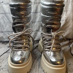 Michael Kors Shiloh Metallic Boots Sz 6