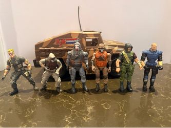 Gi joe humvee and corps action figure toy lot