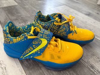 Nike KD 4 Scoring Title Photo Blue Lemon Twist FZ5916-400 SIZE 11 AUTHENTIC basketball shoes