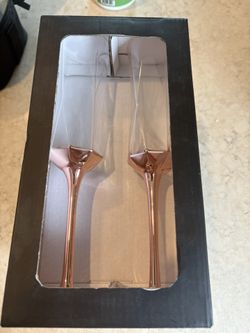 New Rose Gold Champagne Glasses