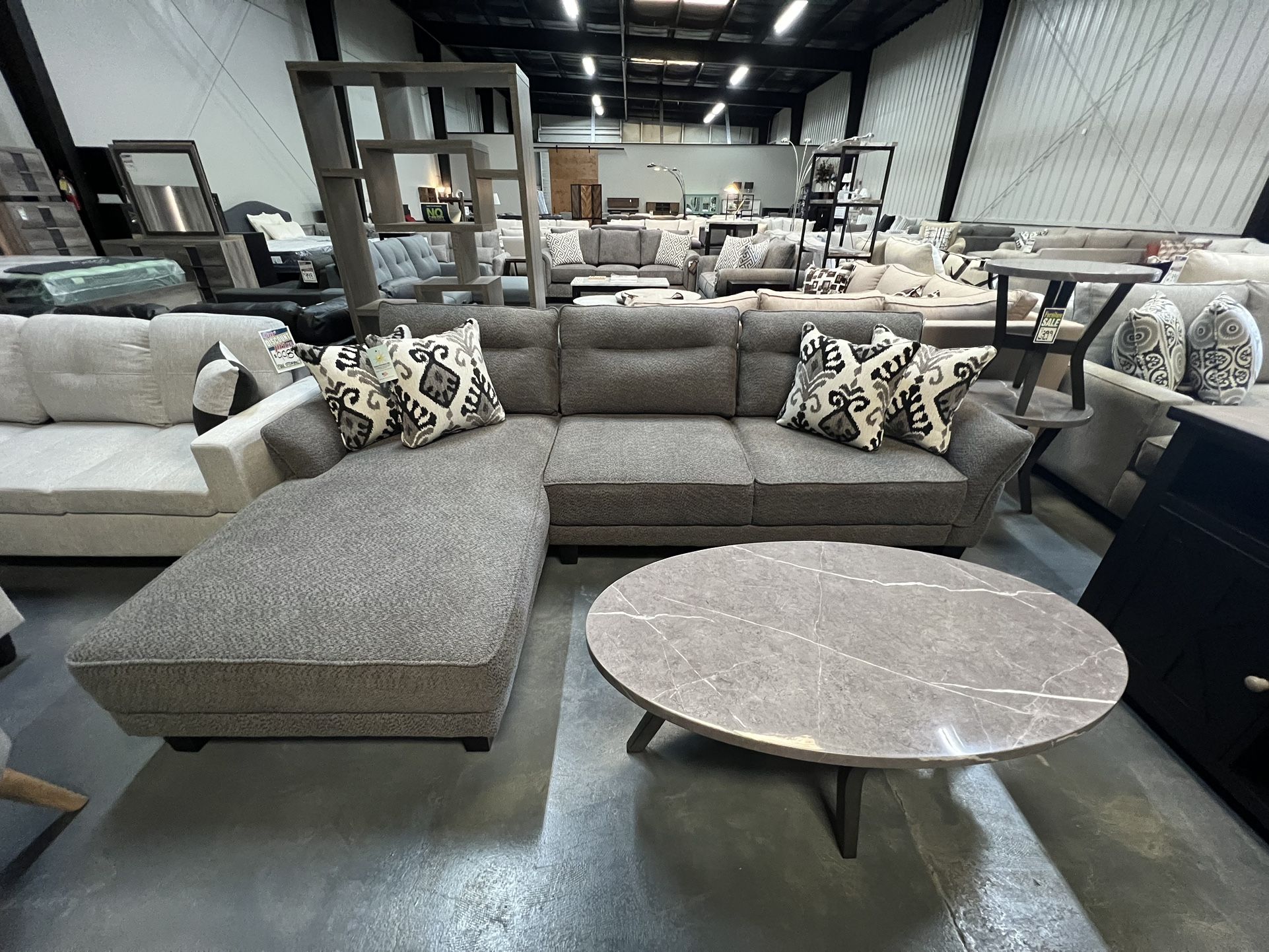 2pc Grey Sectional