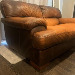 Italian Leather Loveseat