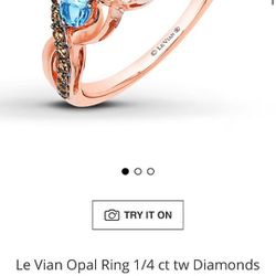 Jared Galleria Of Jewelry Le Vian Opal And Chocolate Diamond Engagement Ring