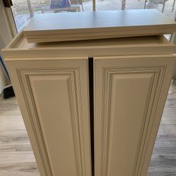 Antique White Wall Cabinet