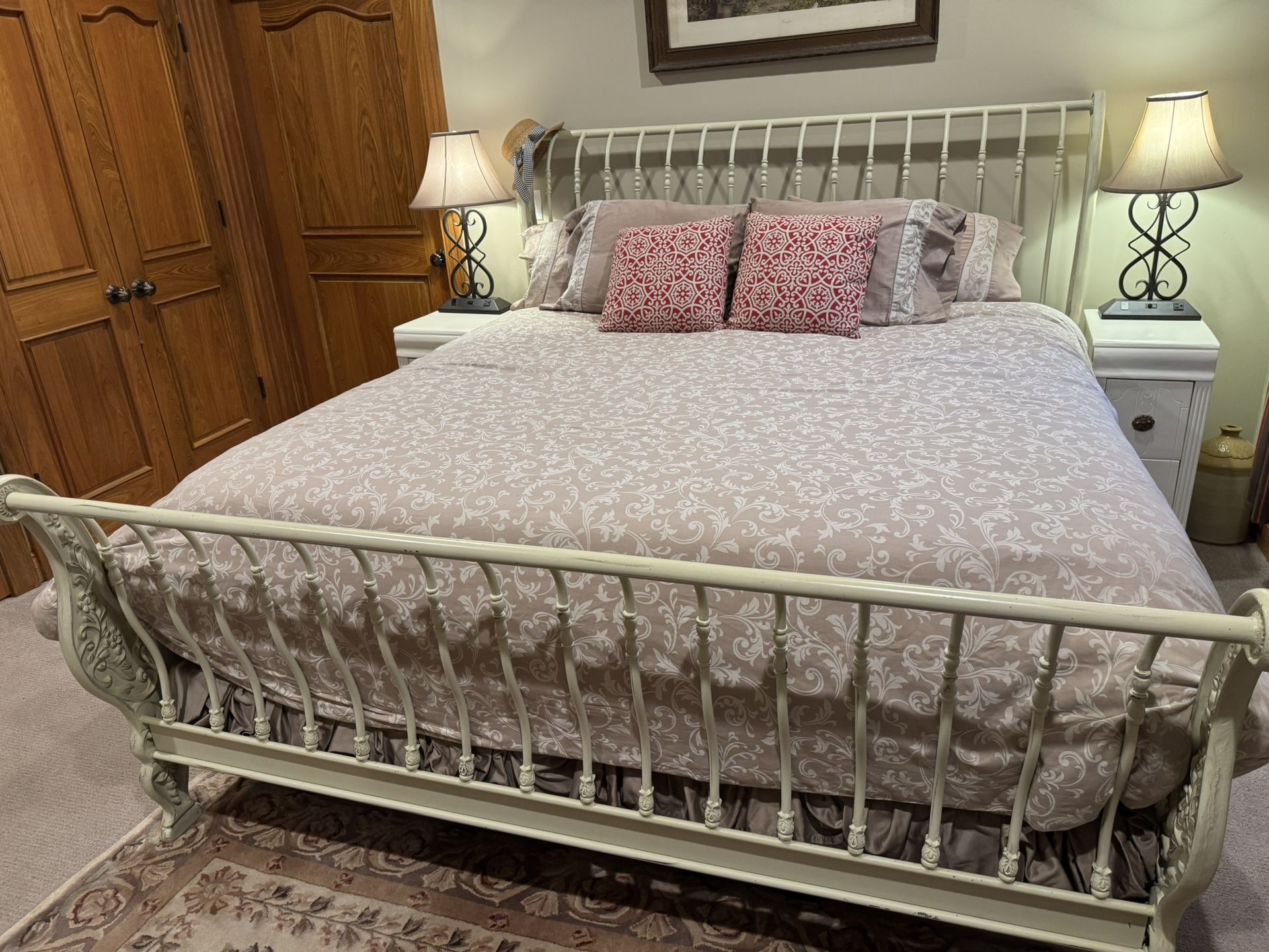 Beautiful King Wrought Iron Bed Frame 