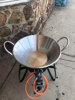 Caso de acero inoxidable y quemador y base para Carnitas y chicharrones