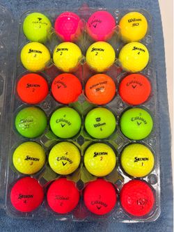 24 Colored High Visibility Golf Balls As Pictured ⛳️ ———