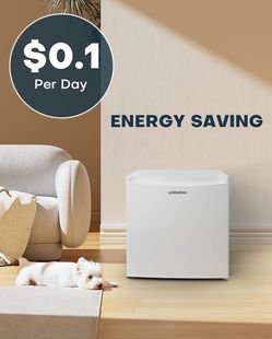 1.7 Cu.ft Mini Fridge with Freezer, Dorm Essentials, Adjustable Thermostat, Energy Saving, Low Noise, Single Door Compact Refrigerator for Dorm, Offic