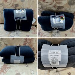 New Travel Set Neck Pillow & Fleece Throw Blanket