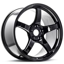 RAYS Gram Lights 57CR 18x9.5 +38 5x114.3 Gloss Black Wheel