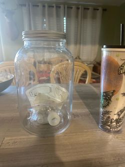 Large Glass Jar with Metal Lid