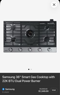 Samsung 36” built-in gas cooktop