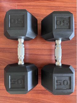 50 Lb Hex Dumbbells