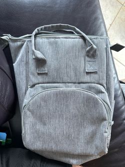 Diaper Backpack Gray – Clean, Multiple Pockets