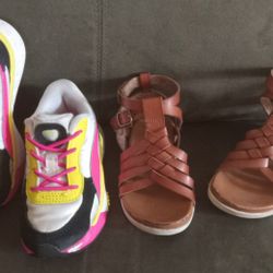 Little Girls Puma Sneaker & Wonder Nation Sandle  Lot Size 7